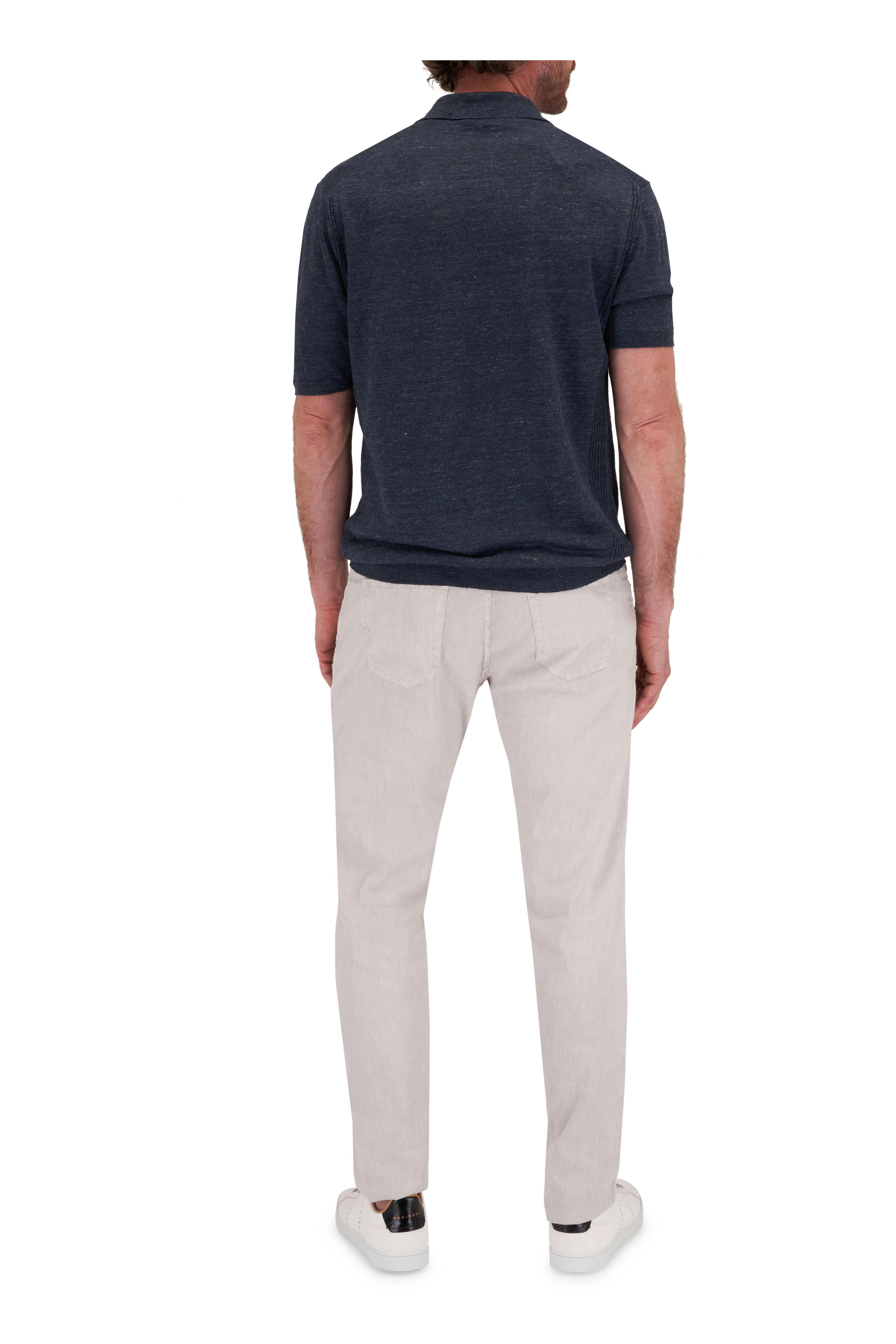 PT Torino - Jazz Beige Stretch Linen & Cotton Five Pocket Pant