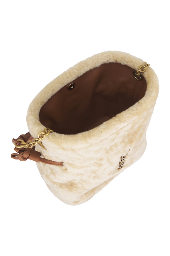 Saint Laurent Mini Jamie Natural Shearling Shoulder Bag - view 7