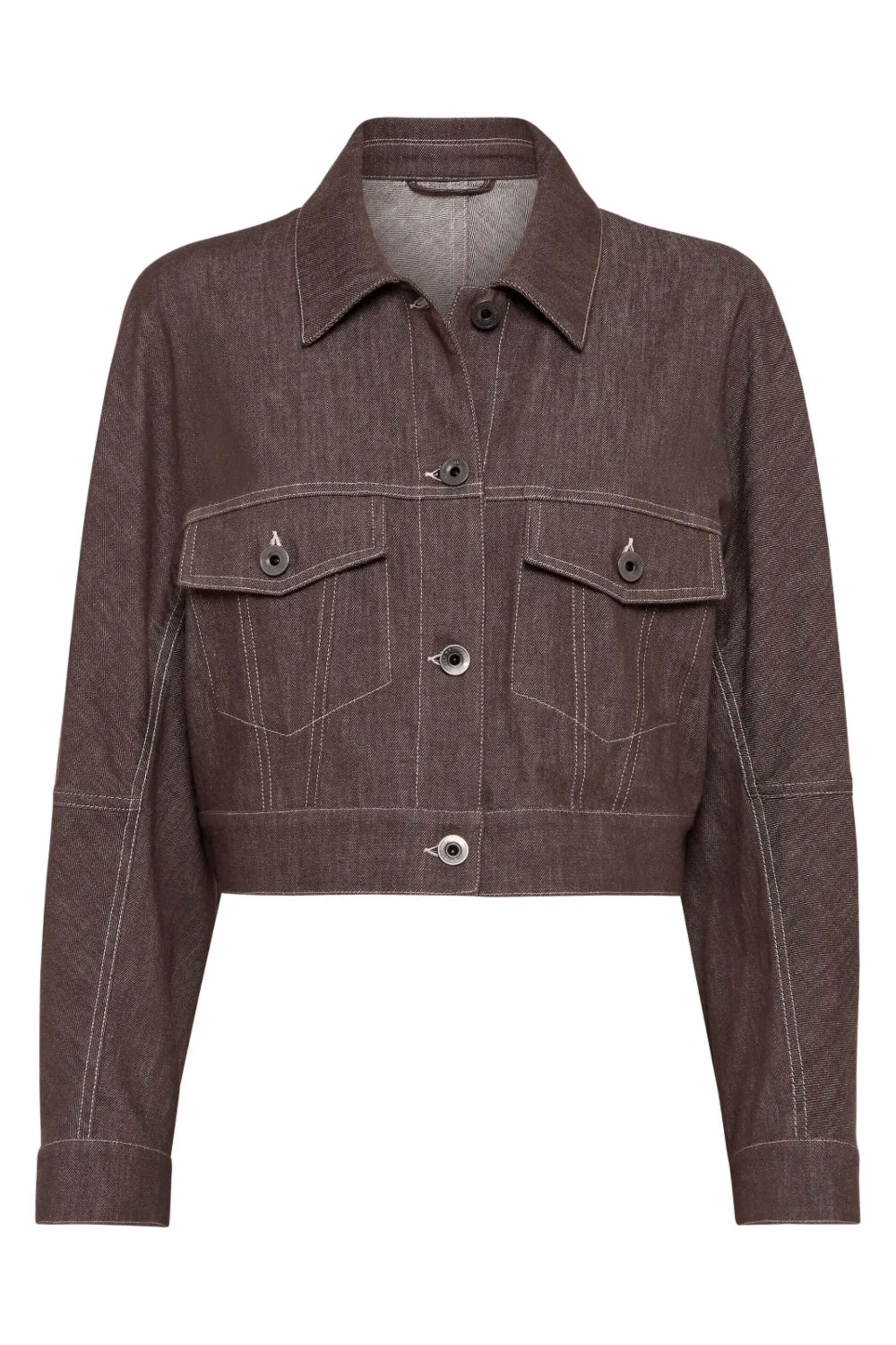 【関税&送料込】Brunello Cucinelli Cropped Denim Jacket BRUNELLO CUCINELLI Cropped denim jacket | NET-A-PORTER