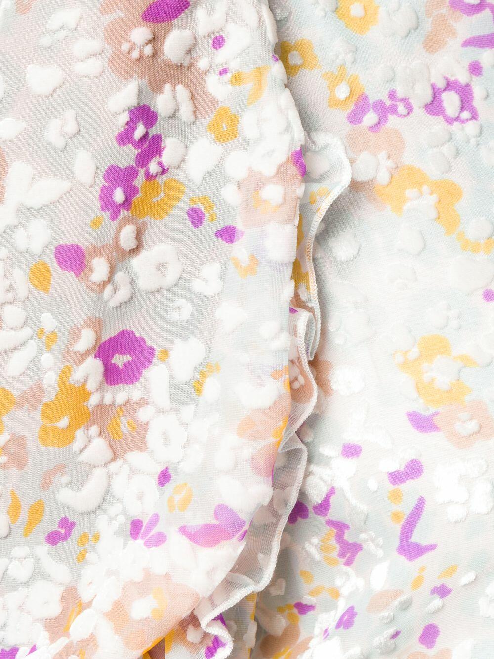 See by Chloé - Multicolor Silk Ruffle Sleeve Top