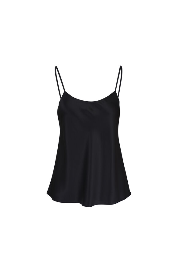 Lafayette 148 New York Noir Satin Bias Cut Camisole