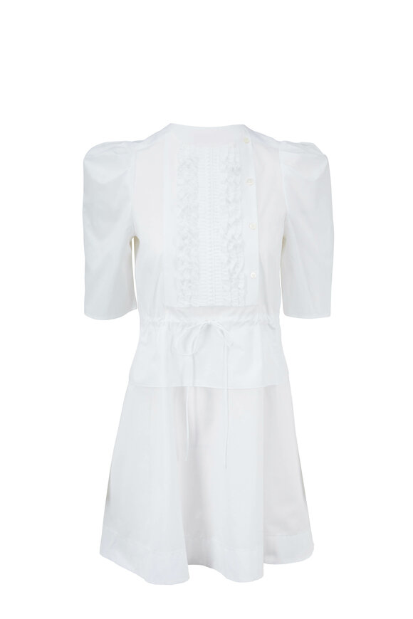 See by Chloé White Cotton Ruffle Dress Mitchell Stores