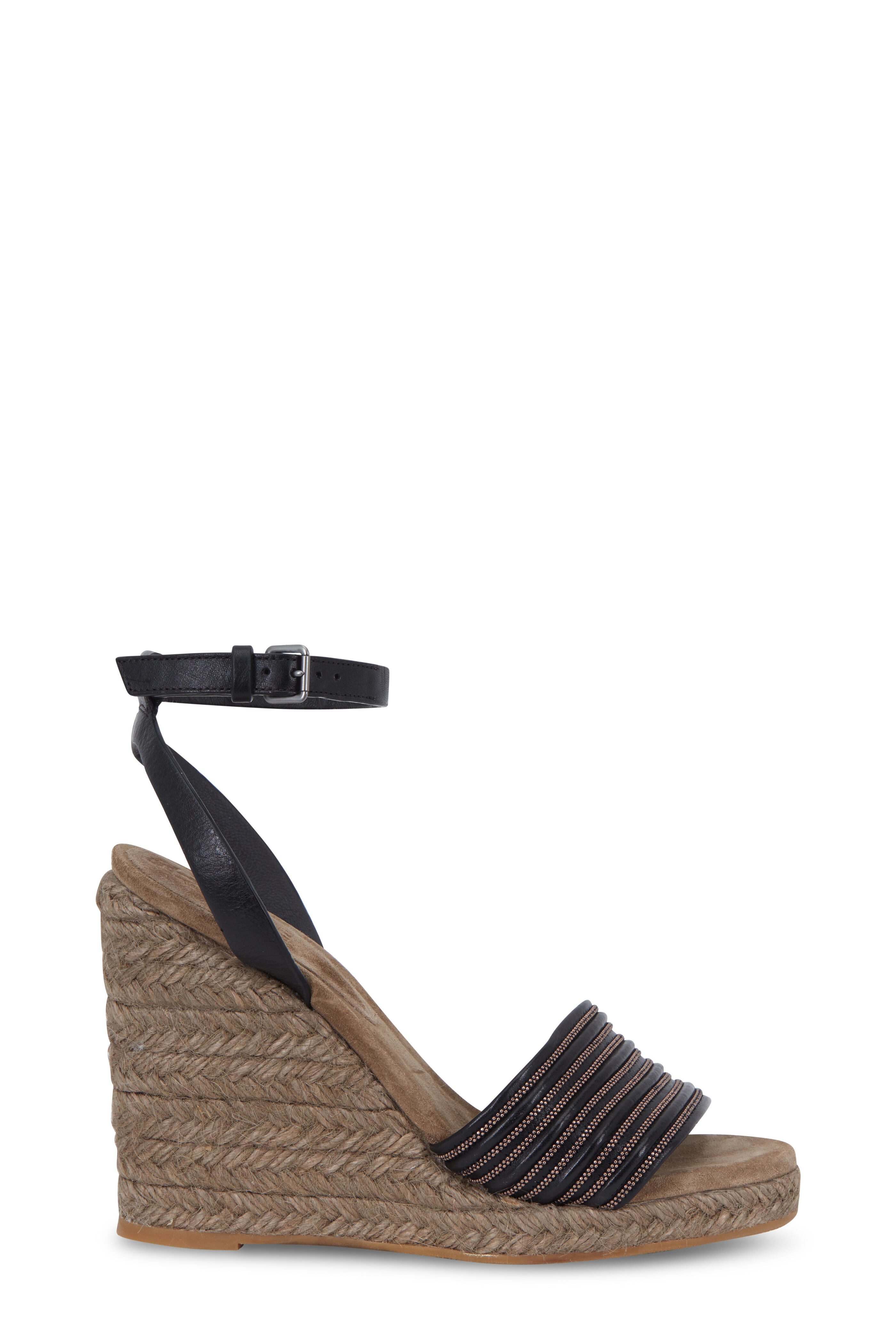 フラットシューズ BRUNELLO CUCINELLI Ramile fringed espadrilles Black Brunello Cucinelli Ramile Fringed Espadrilles | italist