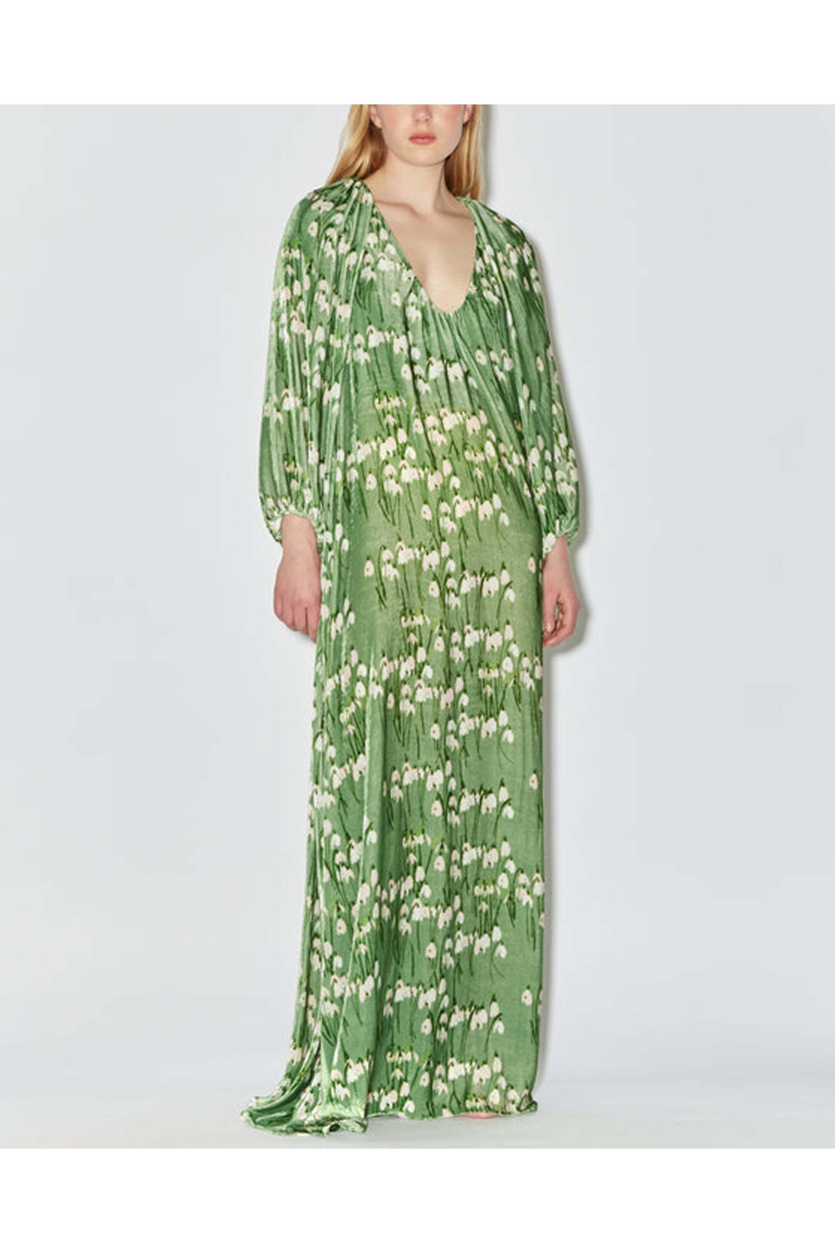 Bernadette - Green Snowdrop Georgio Dress