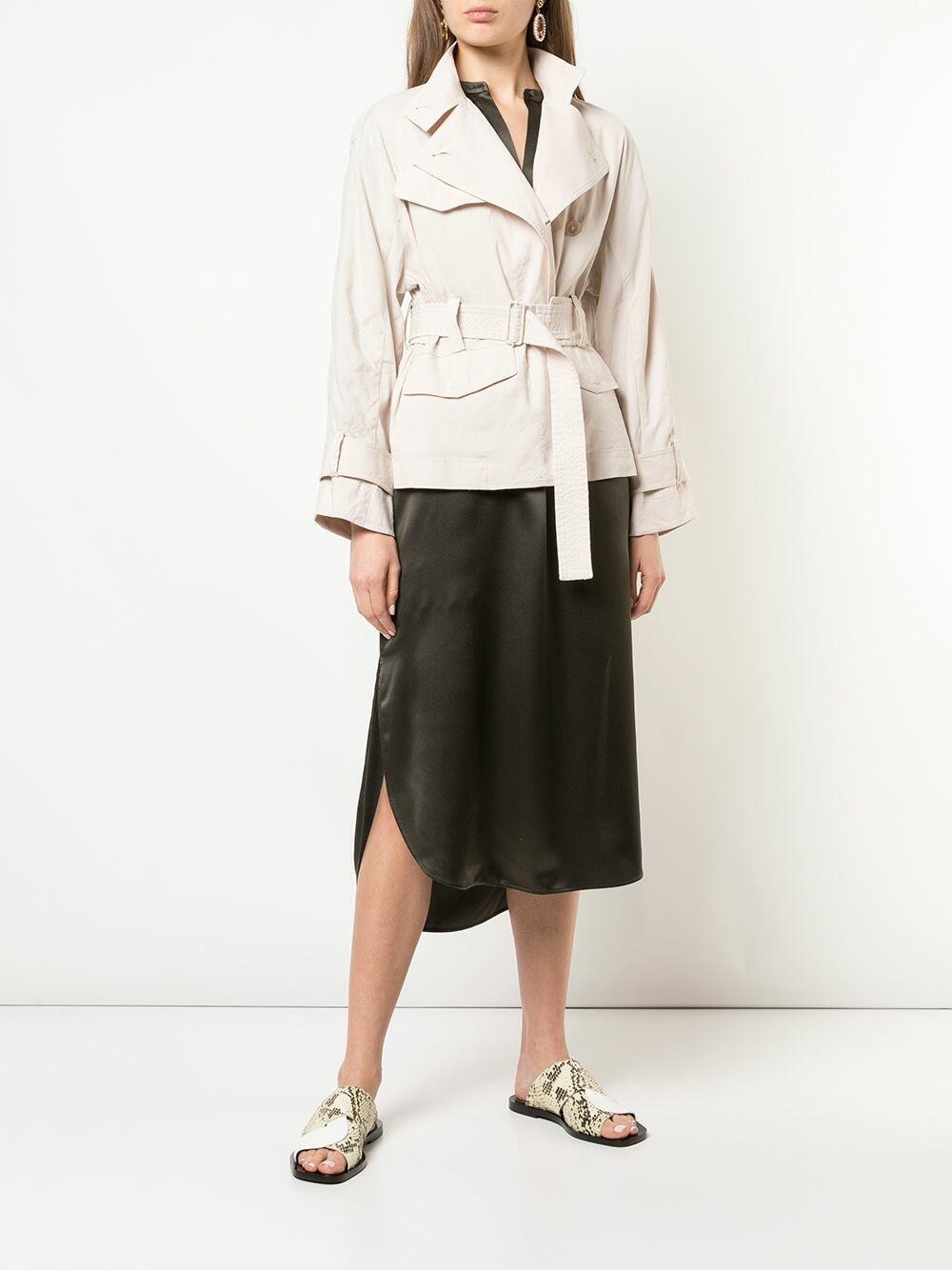 【RAINMAKER】STRETCH BELTED JACKET Vince - Sand Glow Stretch Linen Belted Jacket | Mitchell Stores