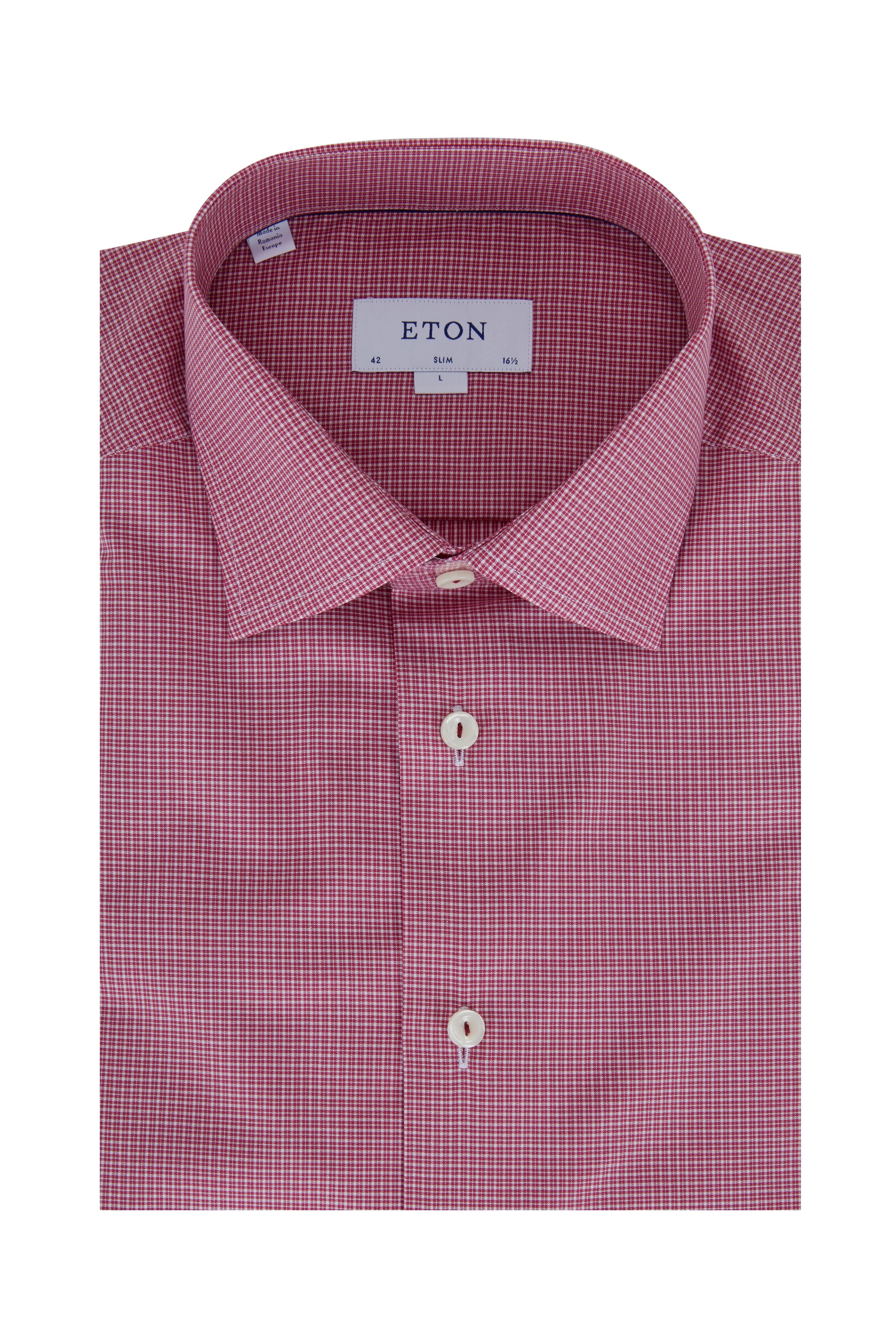 raspberry dress shirt Mens Raspberry Pink Long Sleeve Shirt  Cotton Tencel Knit 70s Style 3XL