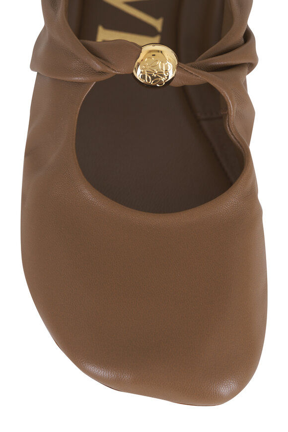 Loewe Oak Soft Leather Ballerina Flat - view 6