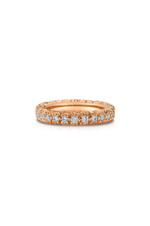 Aaron Henry Rose Gold Diamond Eternity Ring - view 1