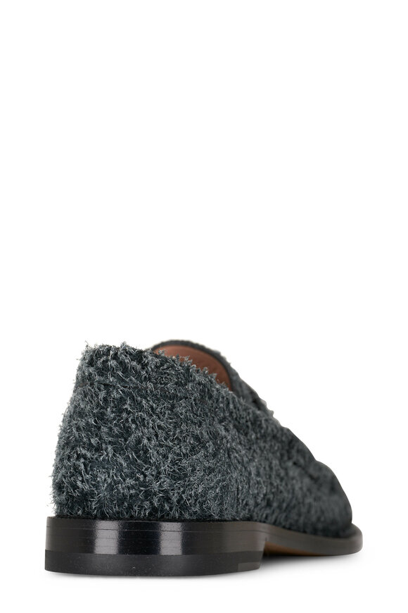 Loewe - Campo Charcoal Gray Brushed Suede Loafer 