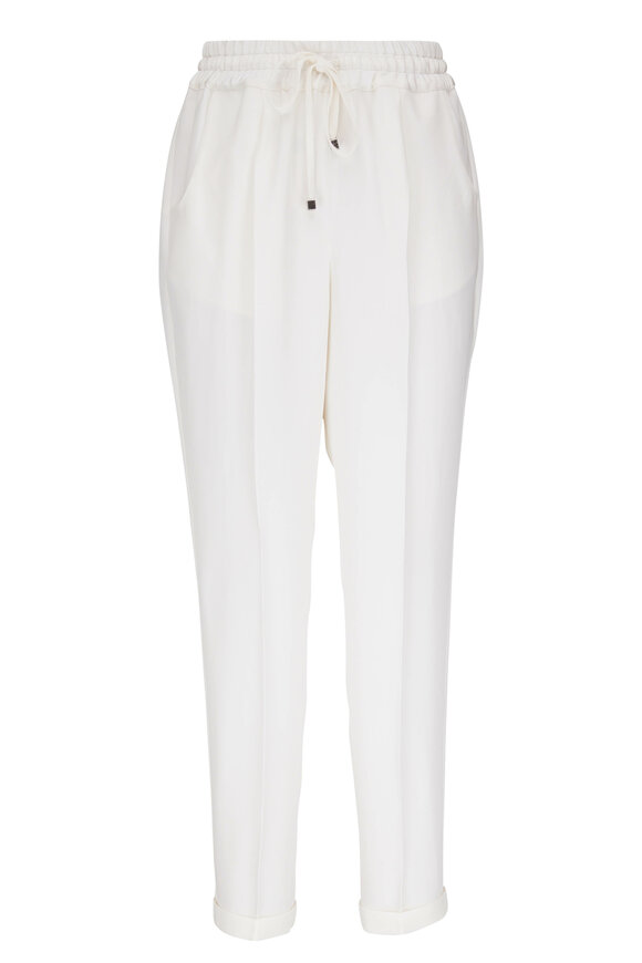 Bottega Veneta Off-White Compact Trousers