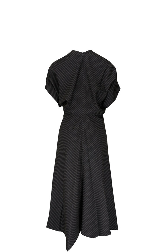 Zero + Maria Cornejo - Long Aki Wave Black Midi Dress