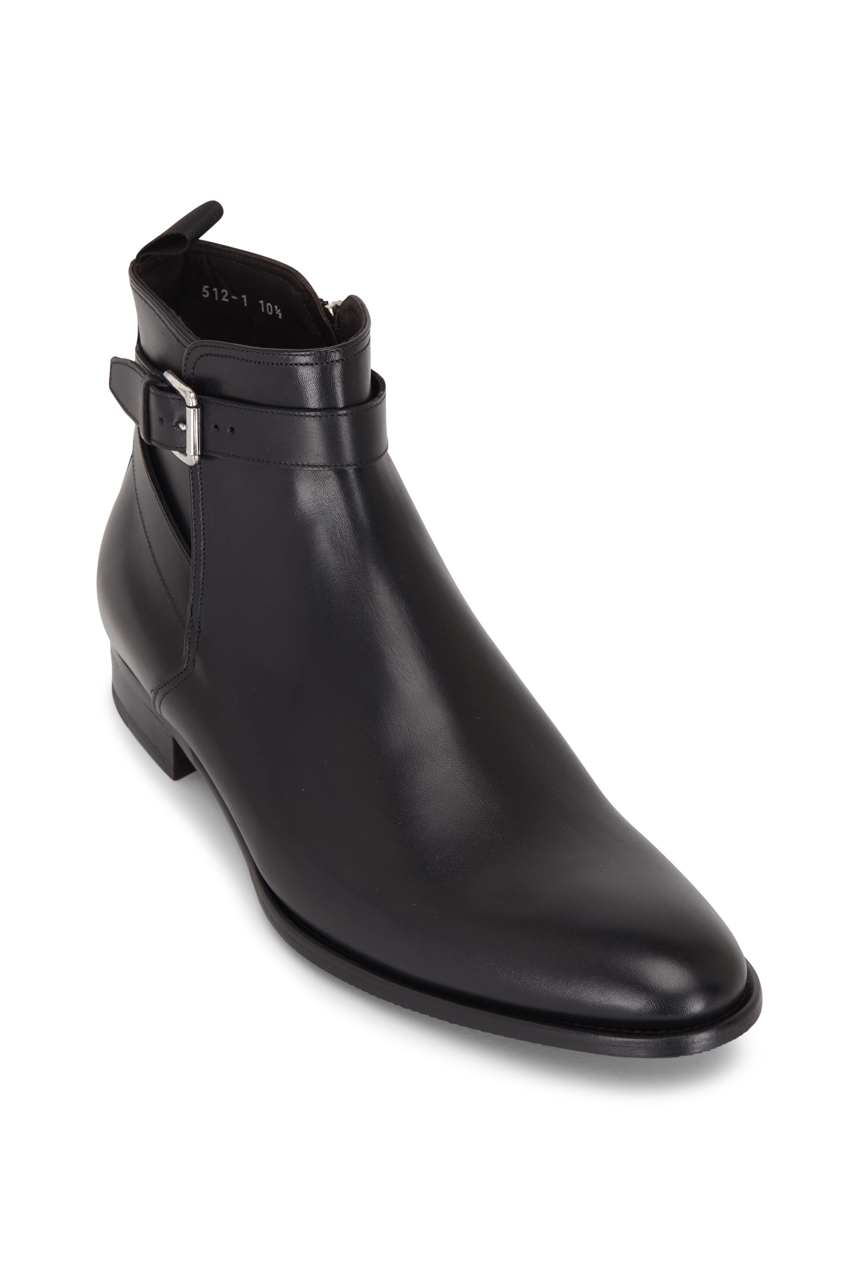 Black Leather Formal Ankle Zipped Chelsea Boots