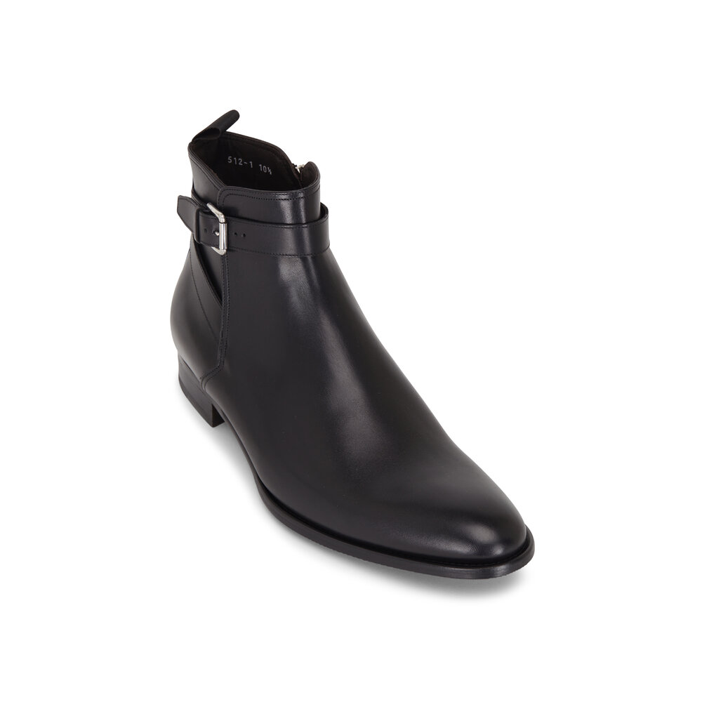 To Boot New York Clarence Black Leather Side Zip Boot