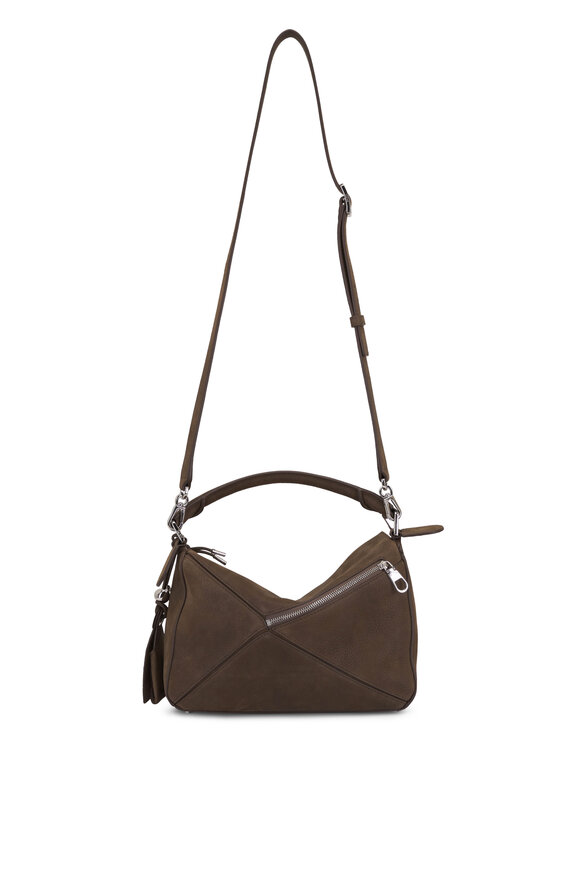 Loewe Small Featherlight Puzzle Tundra Leather Bag - view 2