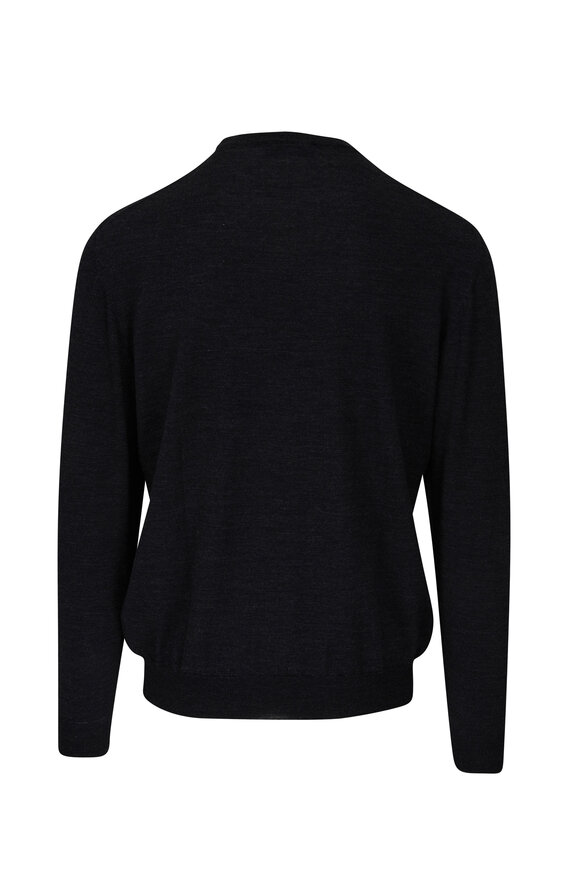 Fedeli - Charcoal 140's Wool Crewneck Sweater