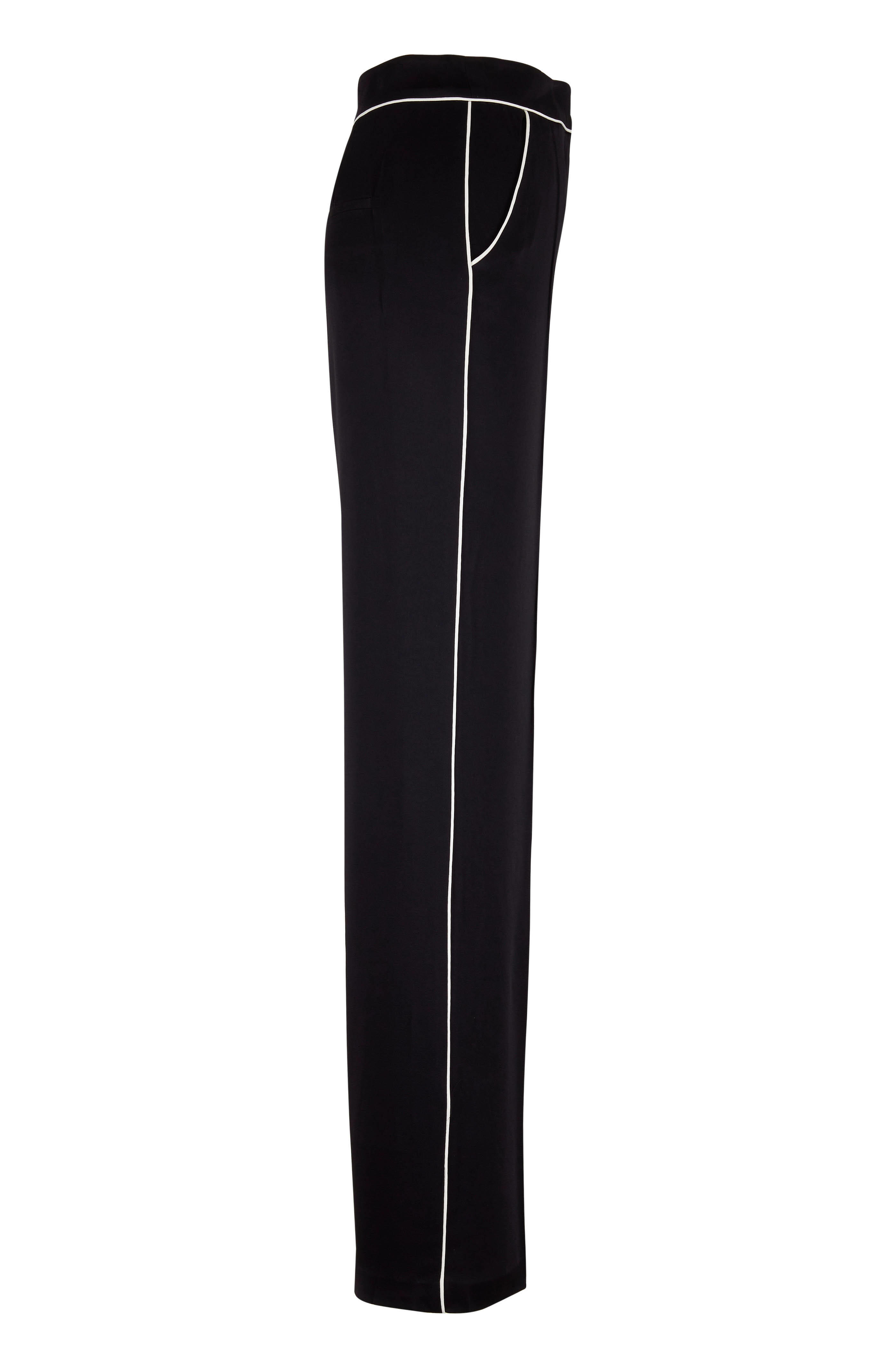 Veronica Beard - Edia Black Satin Pant