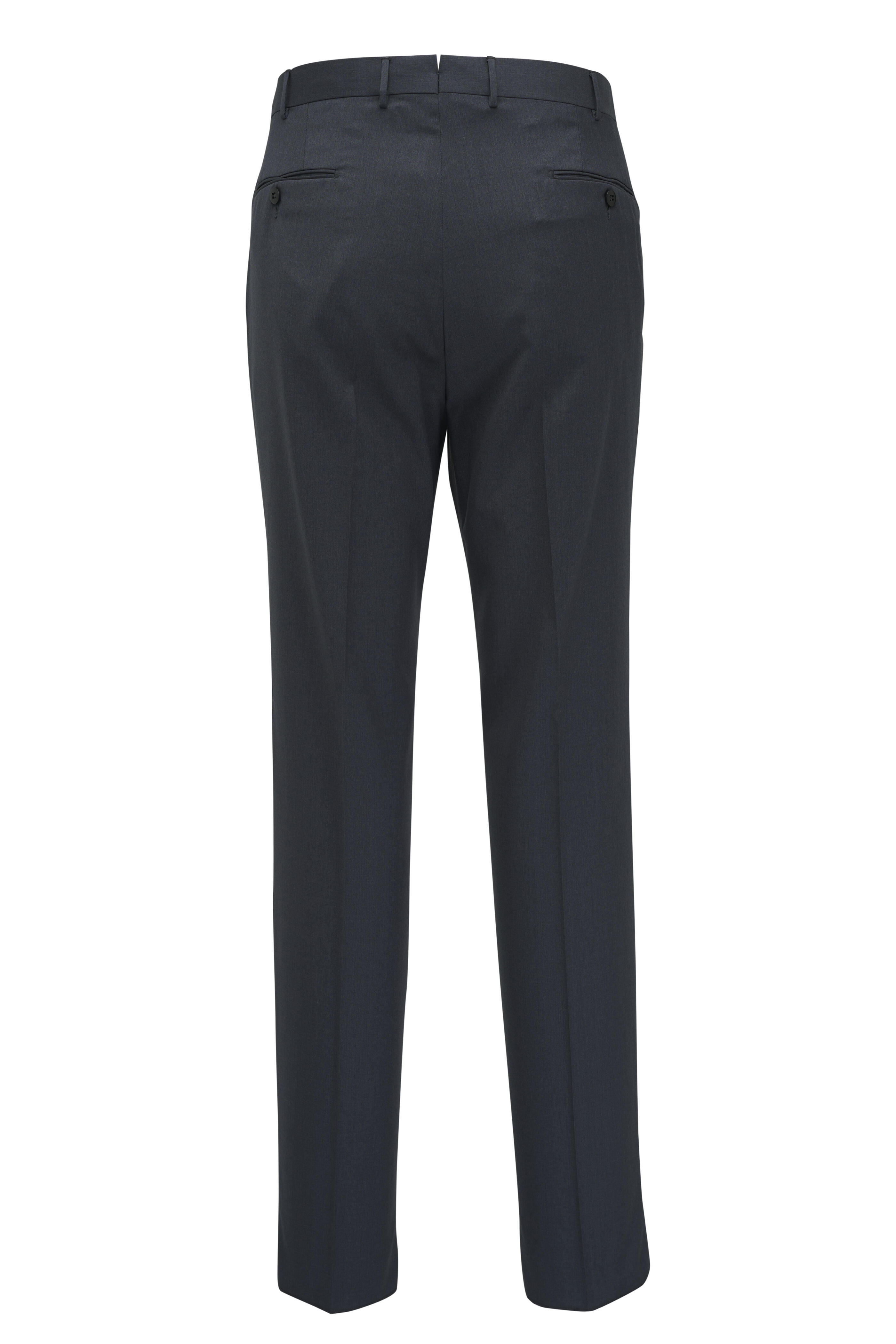 Zegna - Medium Gray Transitional Wool Pant | Mitchell Stores