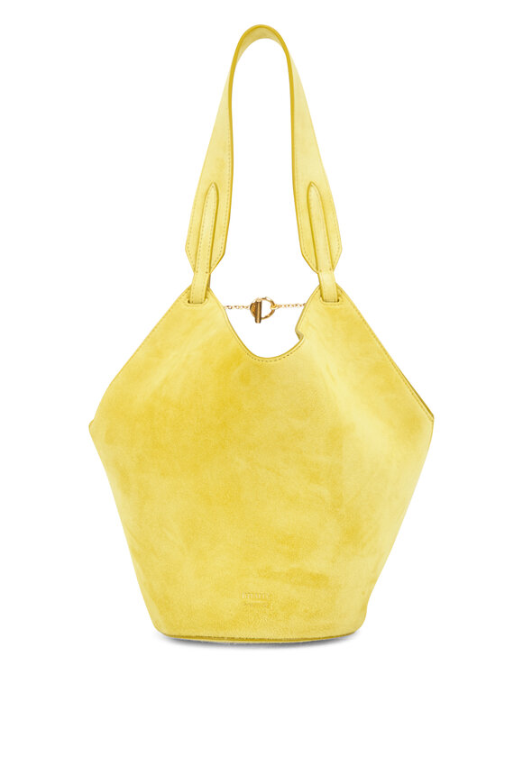 Khaite Mini Lotus Fern Suede Tote