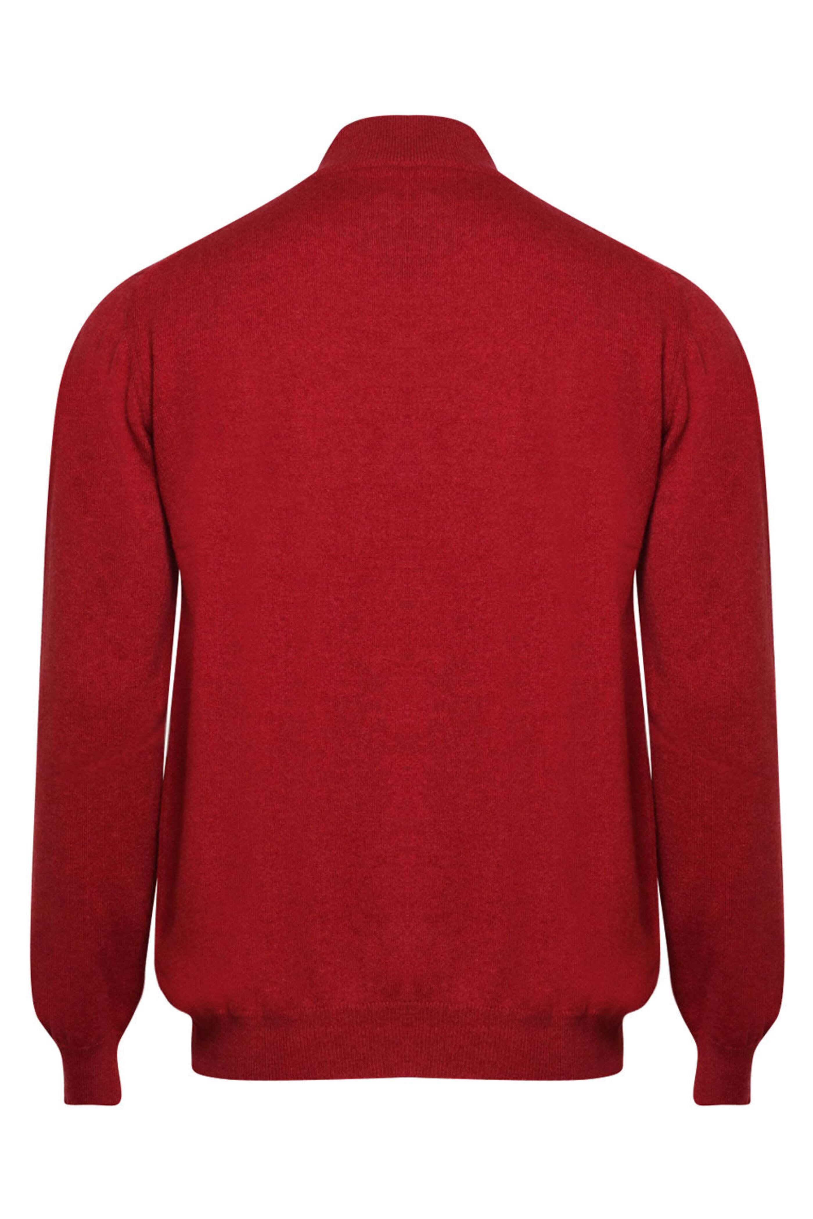 みったん Kiton - Red Cashmere Quarter Zip | Mitchell Stores