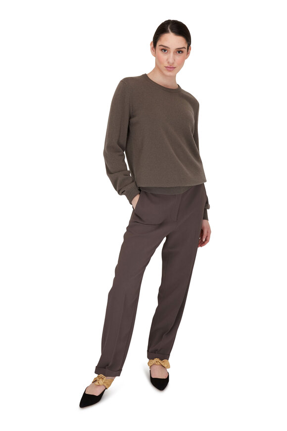 The Row - Olive Grey Green Cashmere Sweater