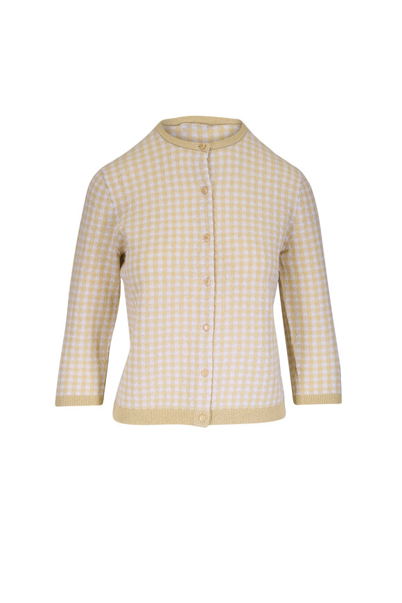 Vince Off White & Maiz Gingham Cardigan - view 1