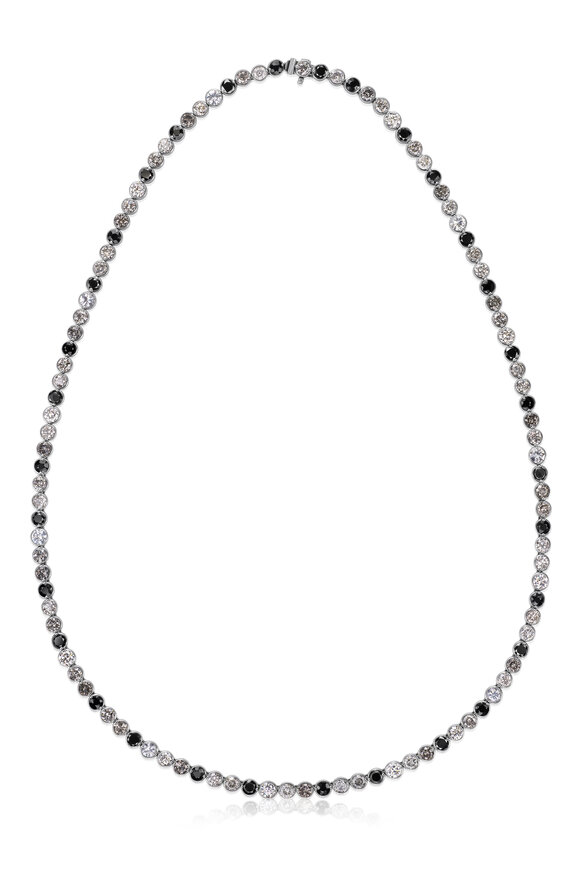 Nam Cho 18k White Gold Diamond and Sapphire Necklace - view 1