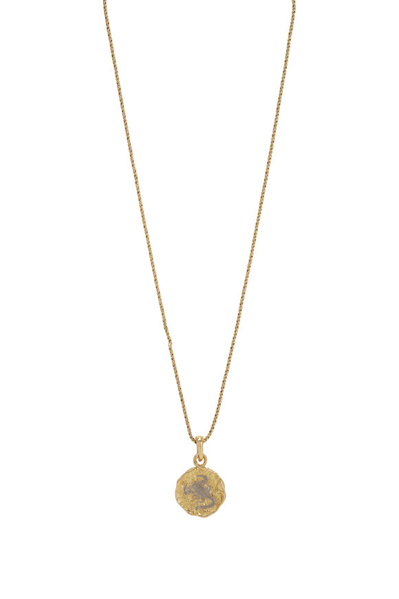 Estate Jewelry Astrological Gold Pendant Necklace
