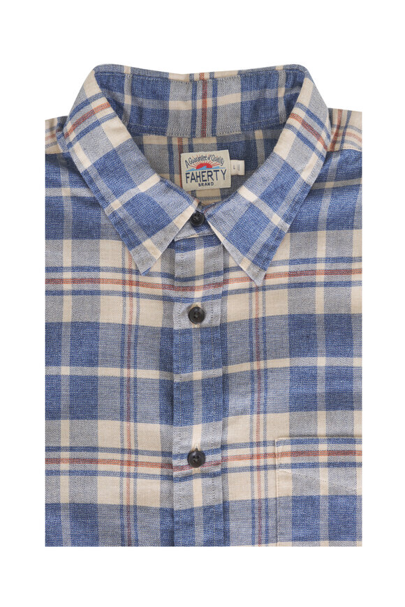 Faherty Brand Timberline Moraine Hills Plaid Brushed Twill Shirt - view 1
