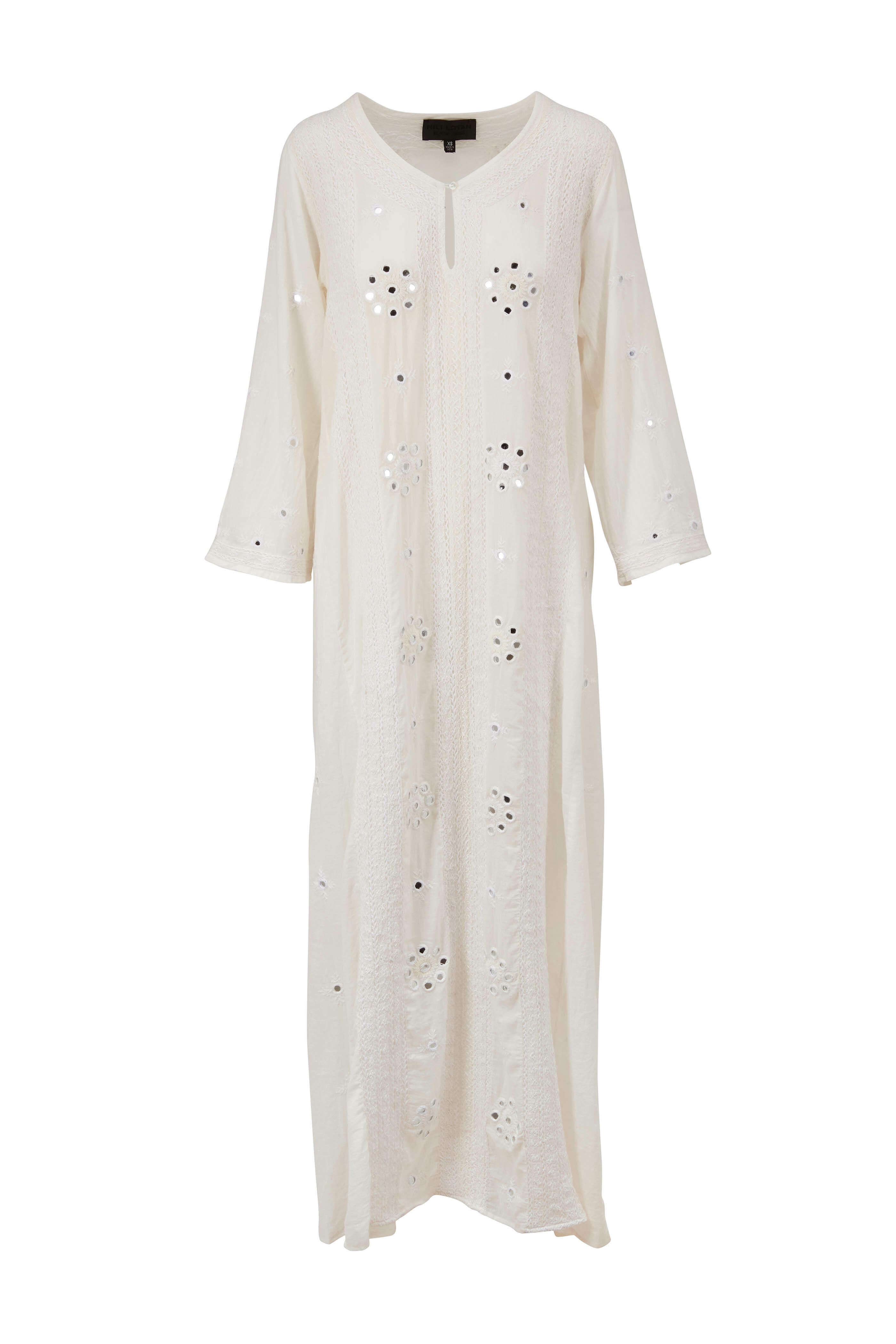 Nili Lotan - Phoebe Ivory Embroidered Dress | Mitchell Stores