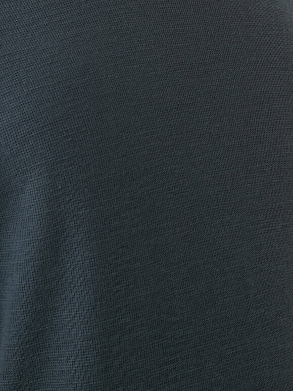 BLDWN - Navy Blue Textured Knit Crewneck T-Shirt