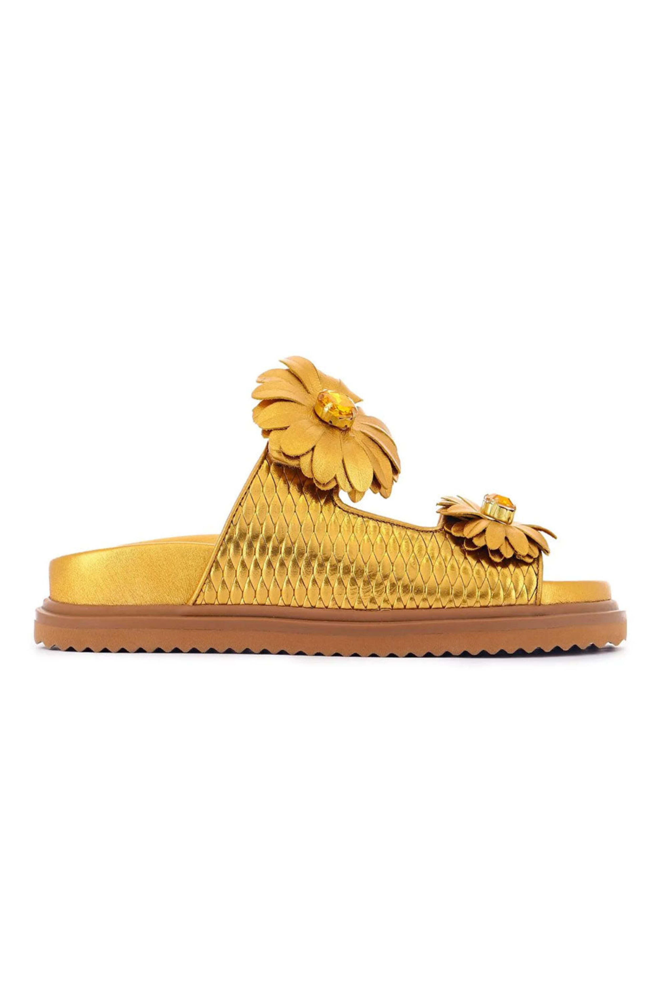 Sophia Webster - Margarita Metallic Slide in Gold