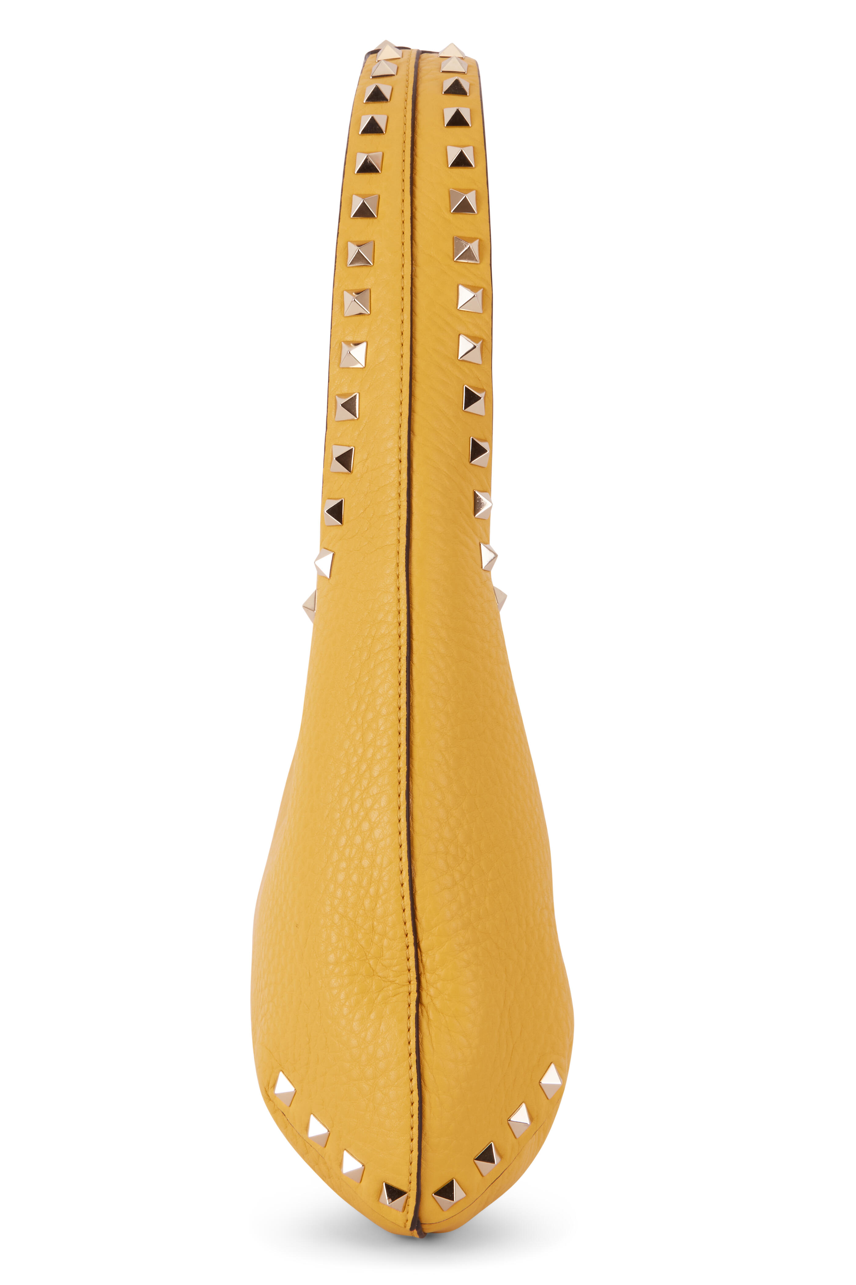 Rockstud Small Leather Crossbody Bag in Yellow - Valentino