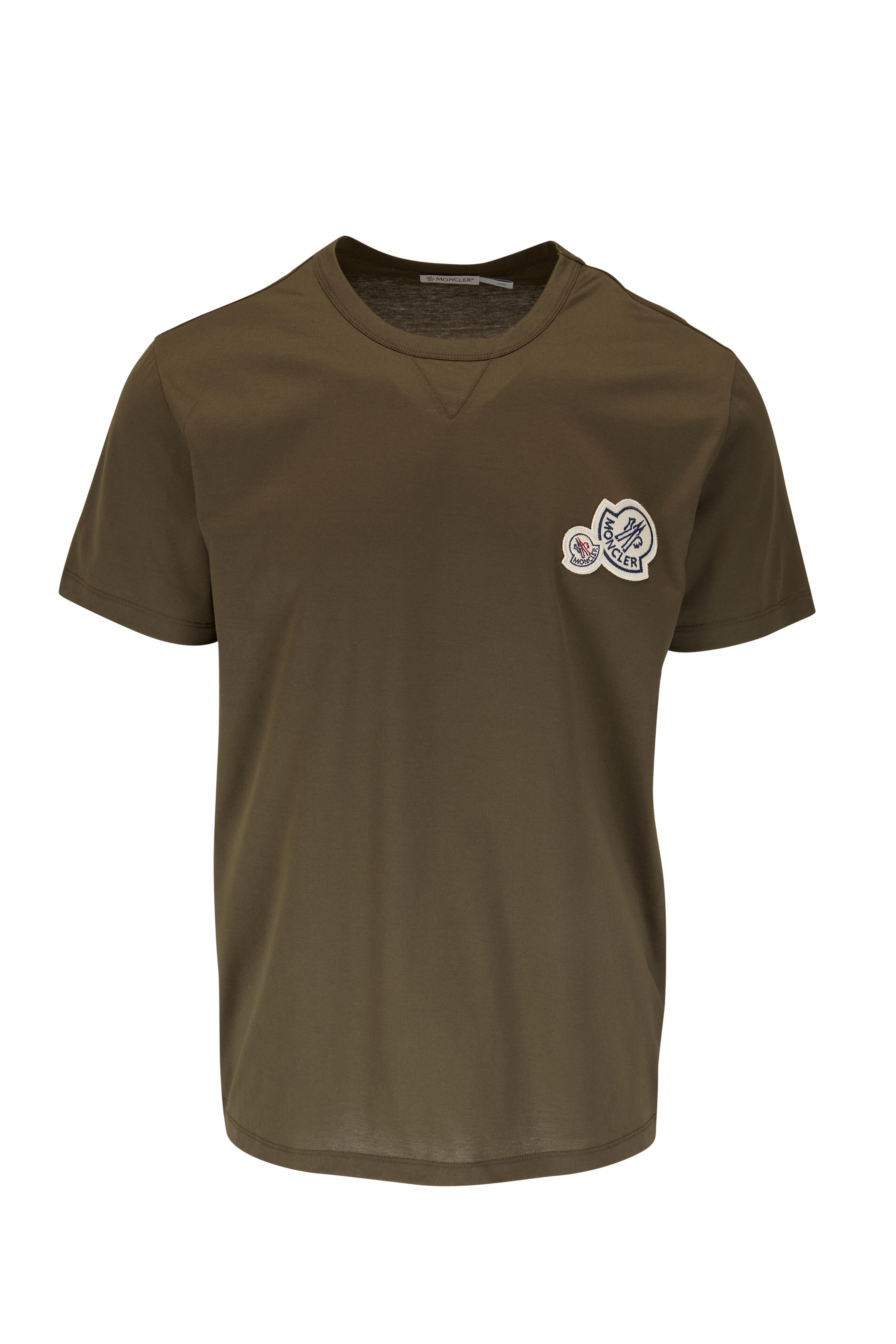 Moncler - Olive Double Logo T-Shirt | Mitchell Stores