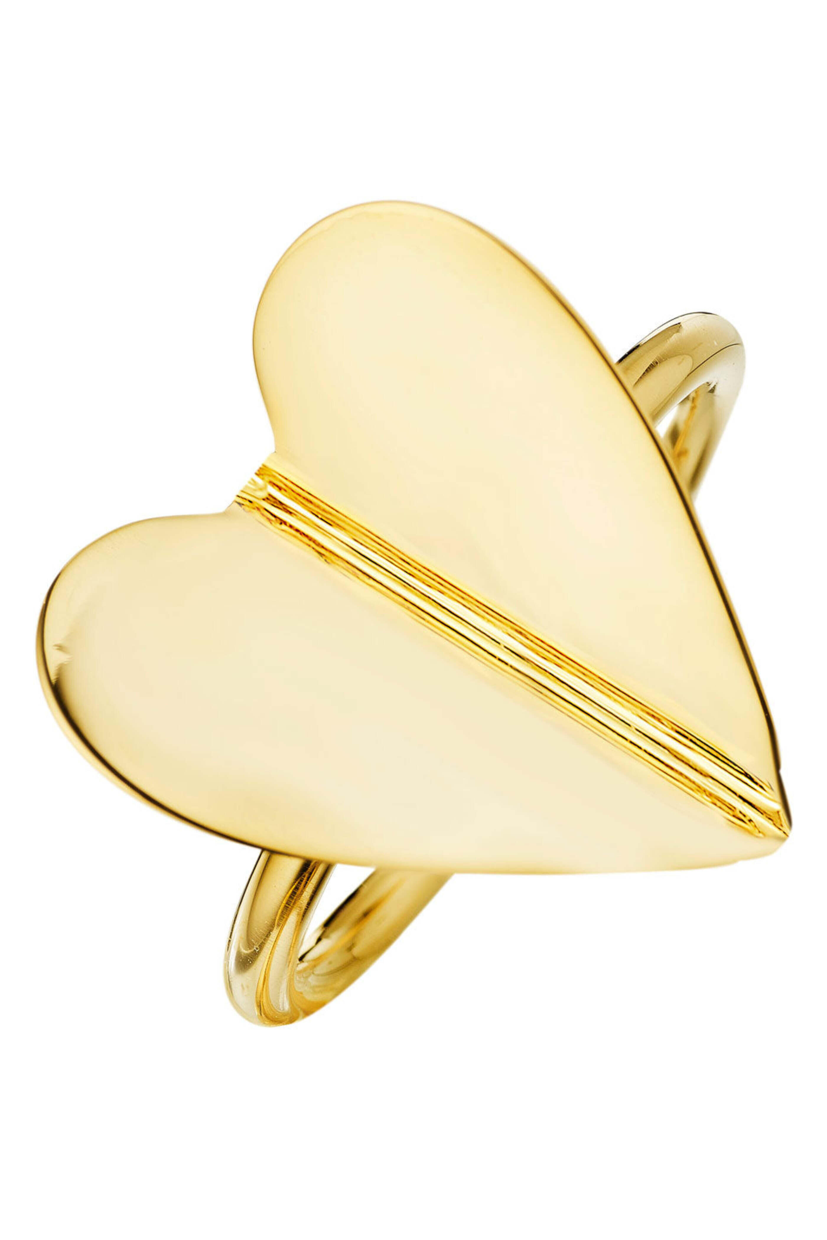 Cadar - Yellow Gold Wings of Love Folded Heart Ring