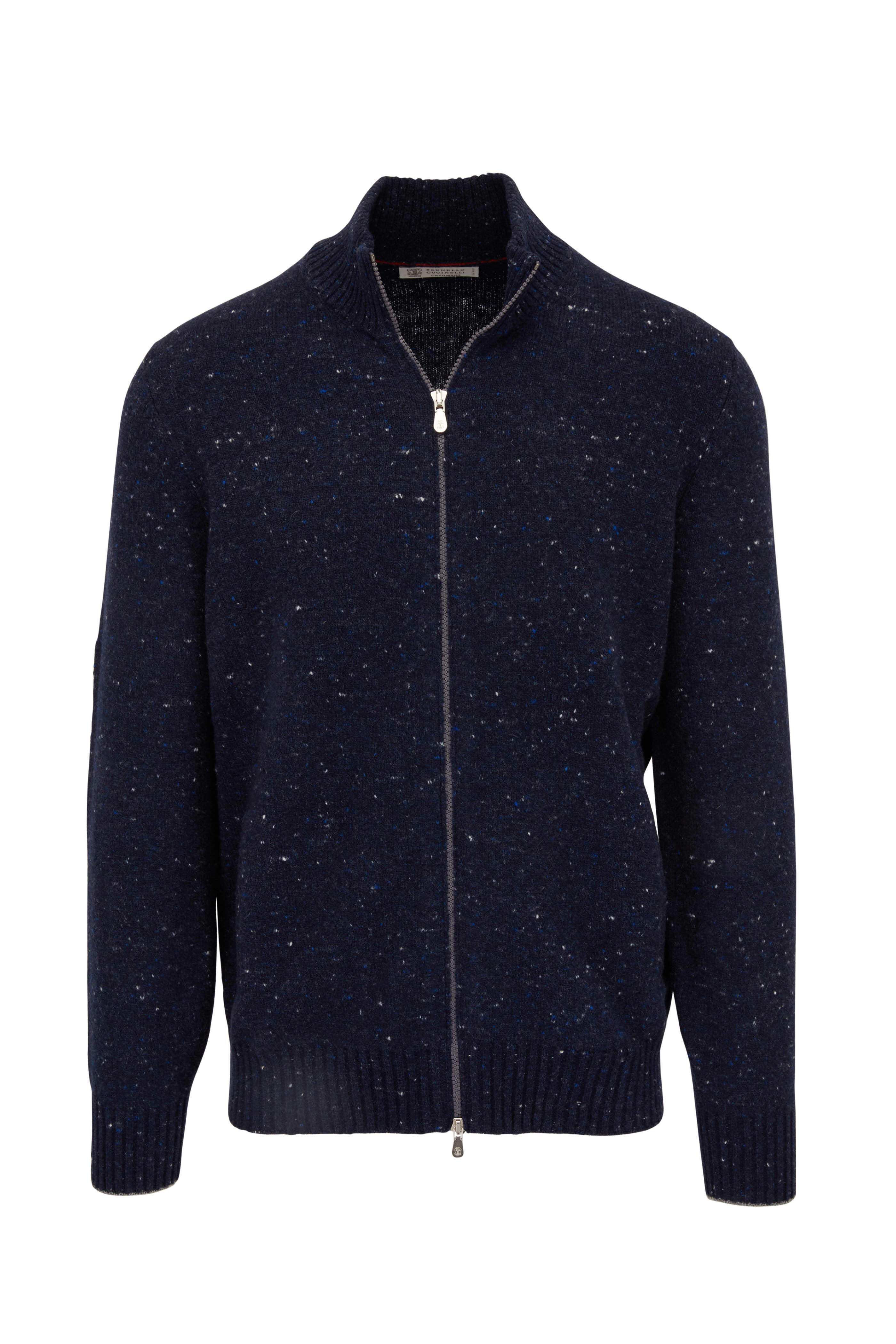 Brunello Cucinelli - Navy Full Zip Sweater | Mitchell Stores