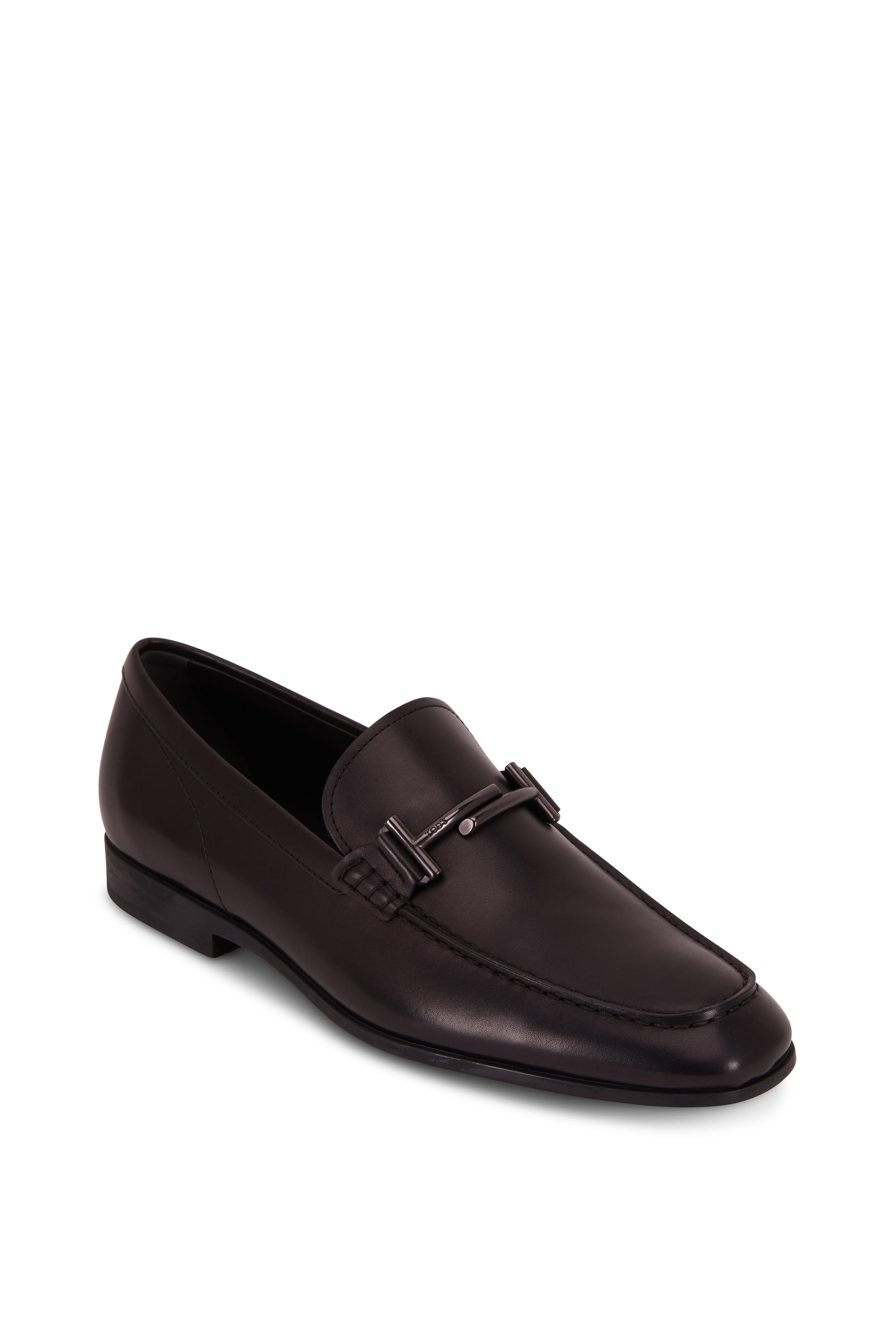 Tod's - Doppia Double T Black Leather Bit Loafer