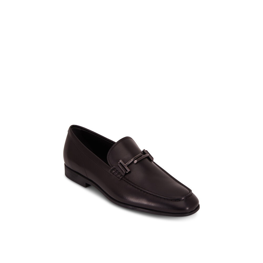 Tod's - Doppia Double T Black Leather Bit Loafer