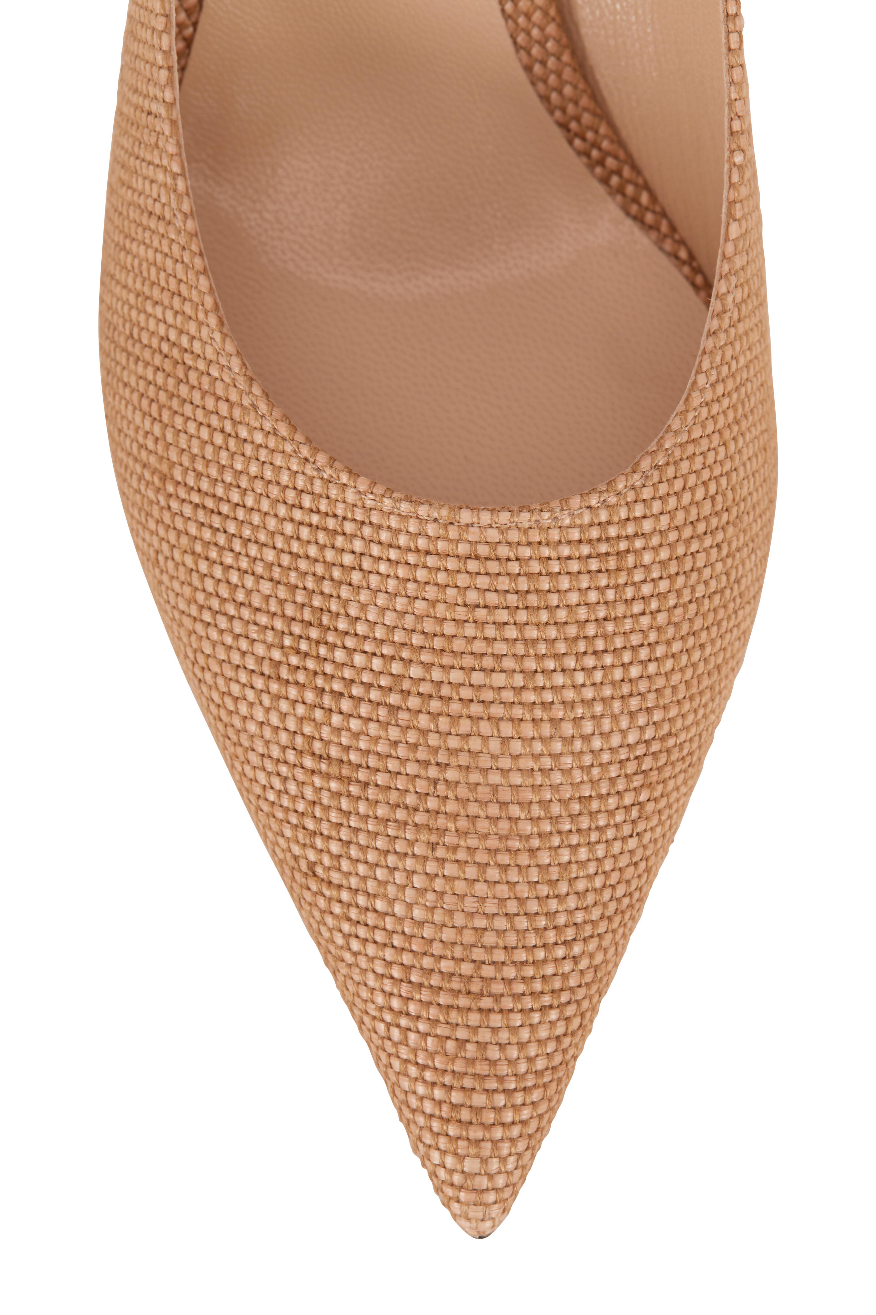 Jimmy Choo - Love Natural Raffia Pointed Pump, 85mm