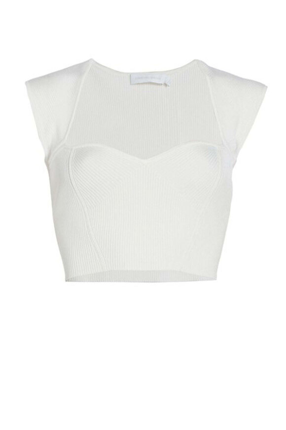 Simkhai Abia White Cropped T-Shirt - view 1