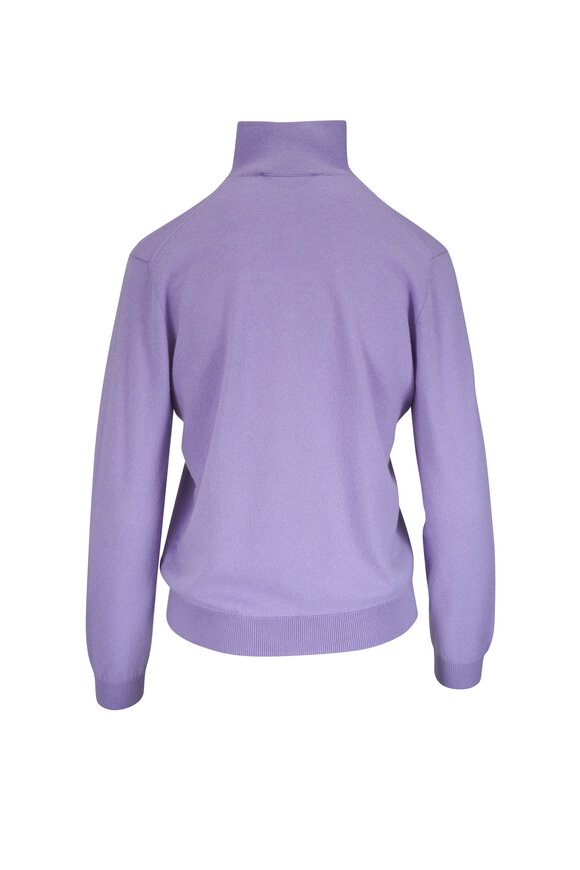 Loro Piana Sergio Iced Violet Cashmere Polo - view 2