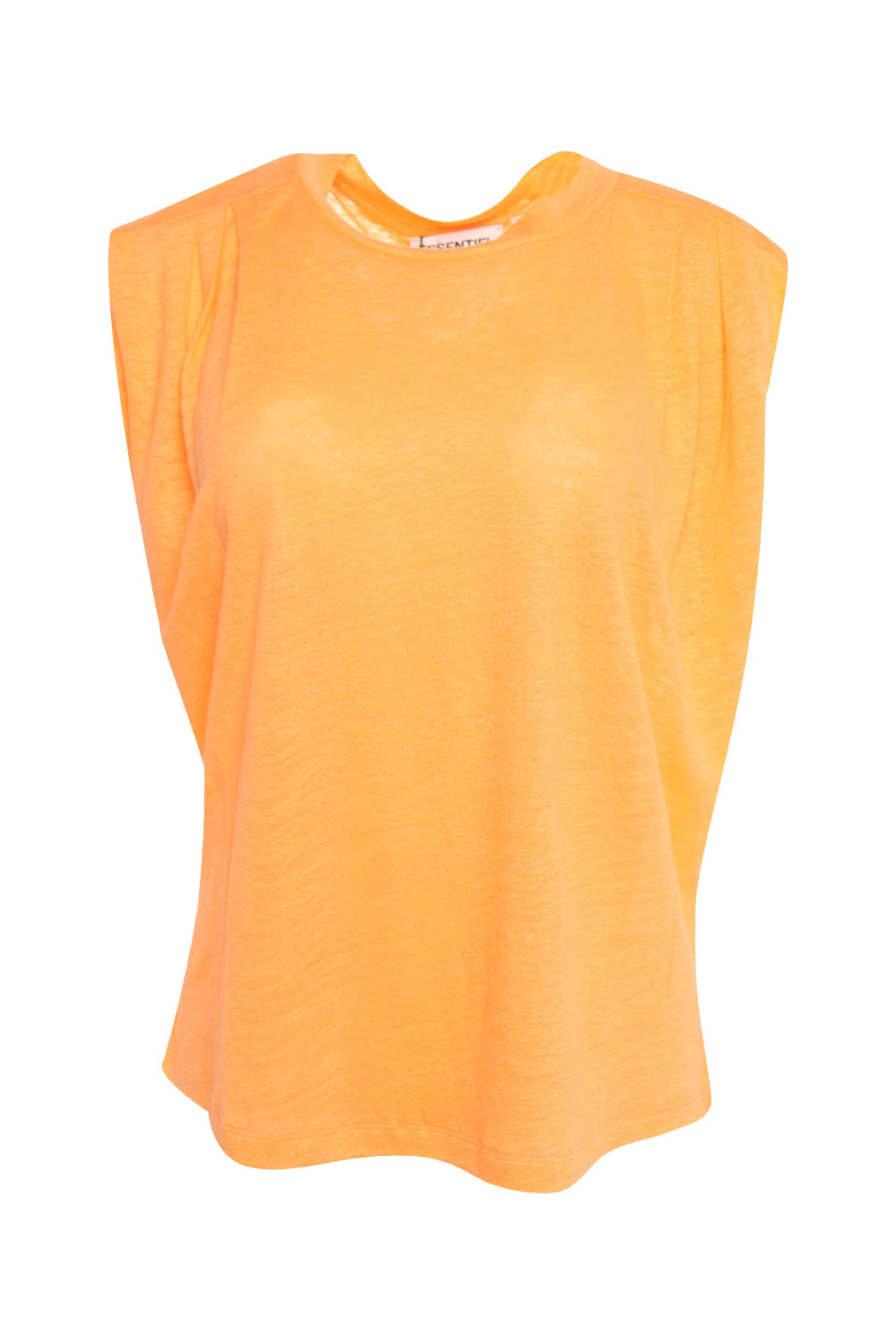 Essentiel Antwerp - Tropic Peach Linen Sleeveless Top