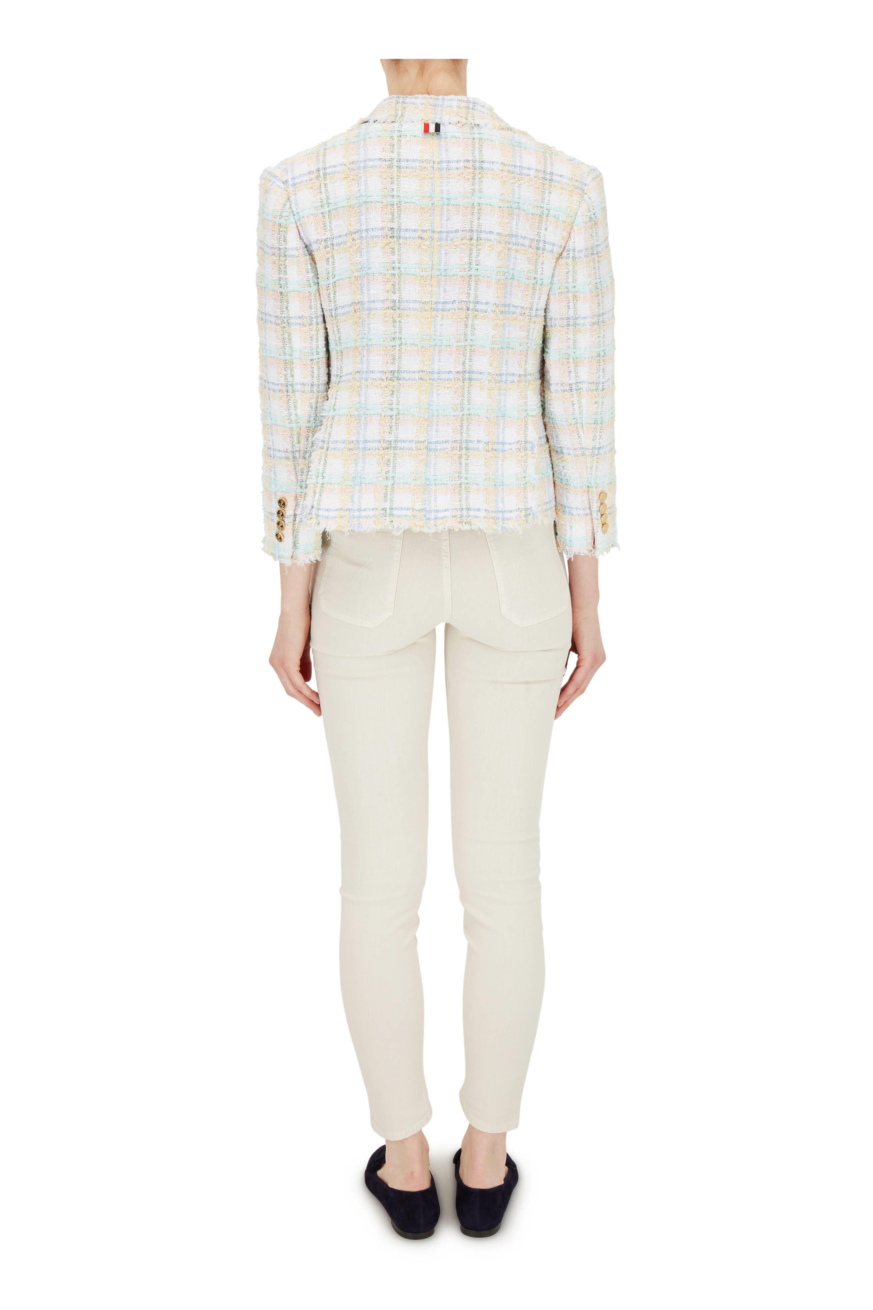 Thom Browne - White Contrast Cover Stitch Short Sleeve T-Shirt