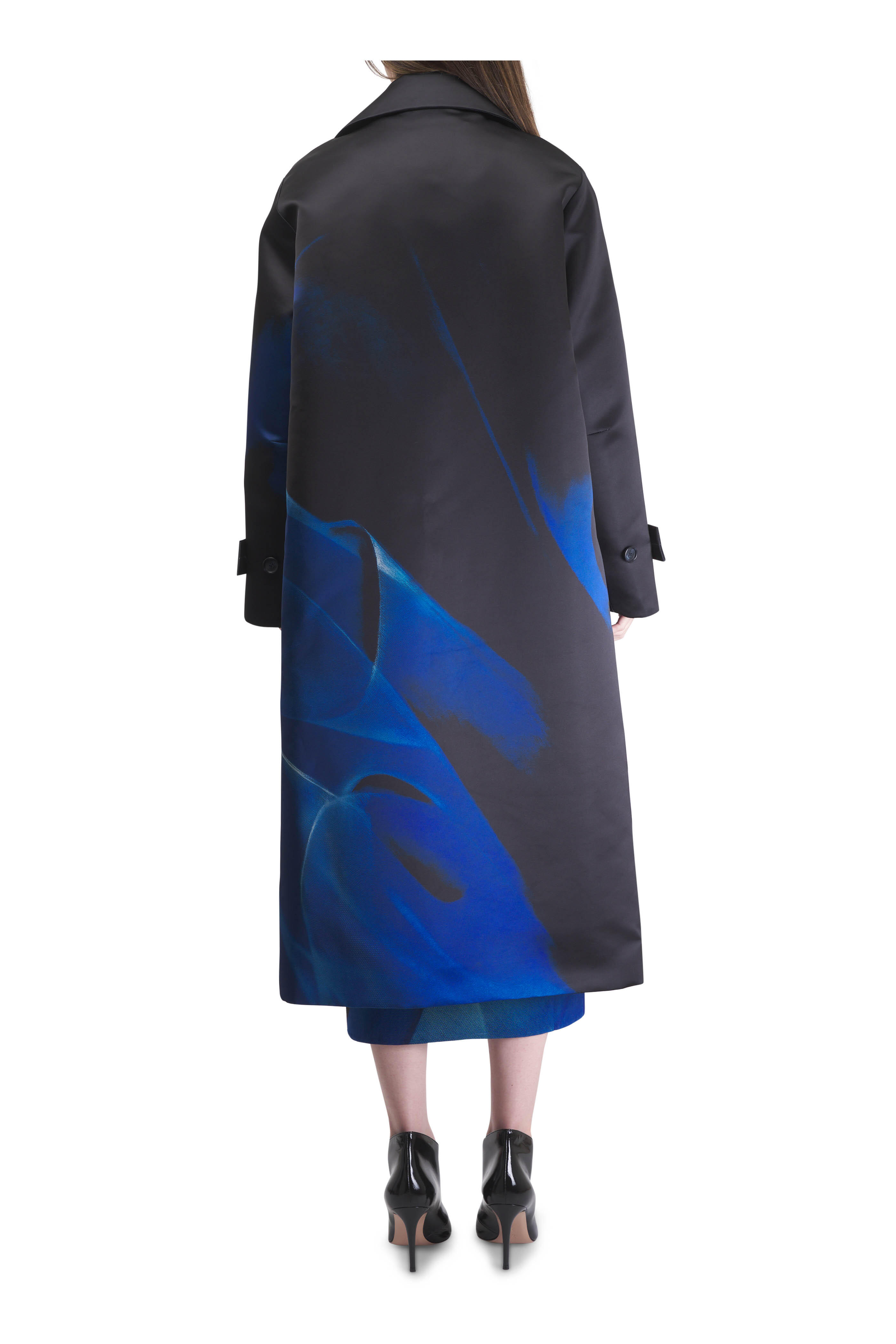 Akris - Elliot Black & Royal Blue Trench Coat