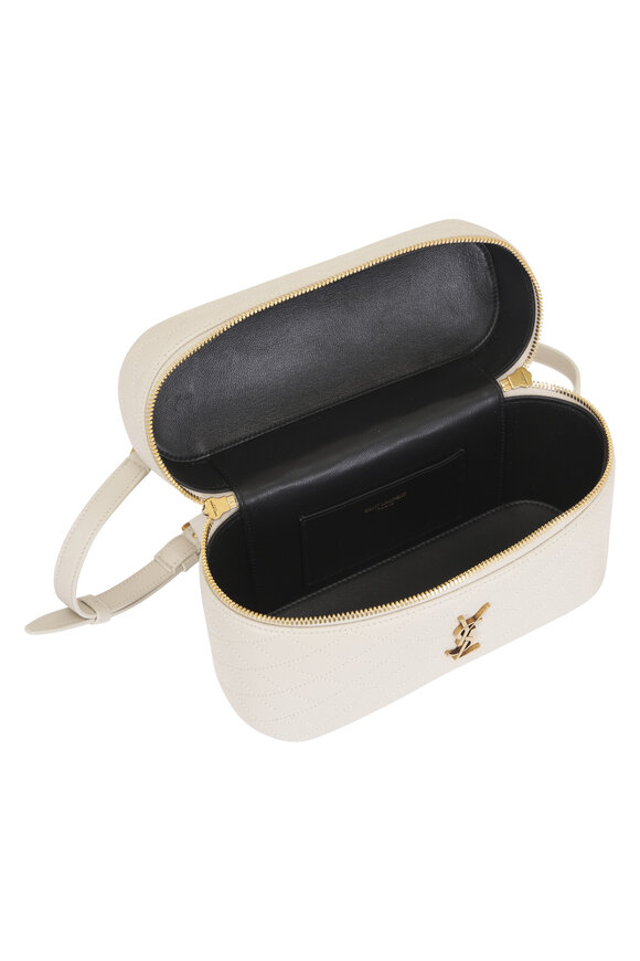 Saint Laurent Large Vanity White Quilted Leather Bag - view 5