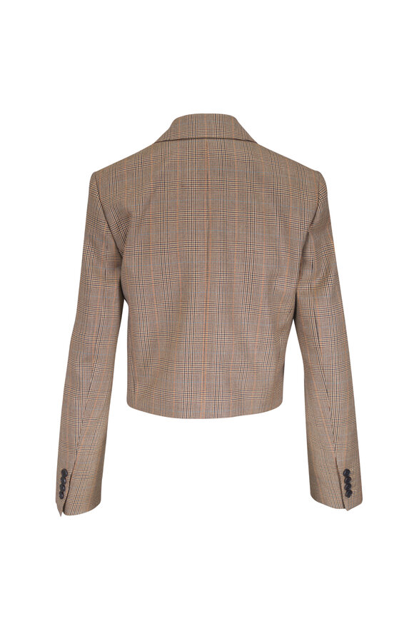 Nili Lotan Swan Glen Tan Check Wool Jacket - view 3