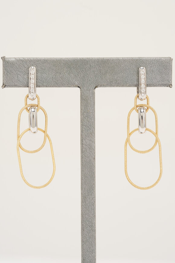 Miseno 18k Yellow Gold Diamond Sabbia D'oro Earrings