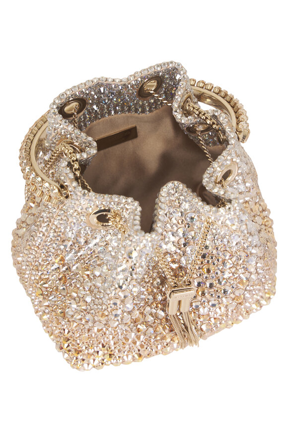 Jimmy Choo Bon Bon Gold & Silver Embellished Top Handle Bag - view 6
