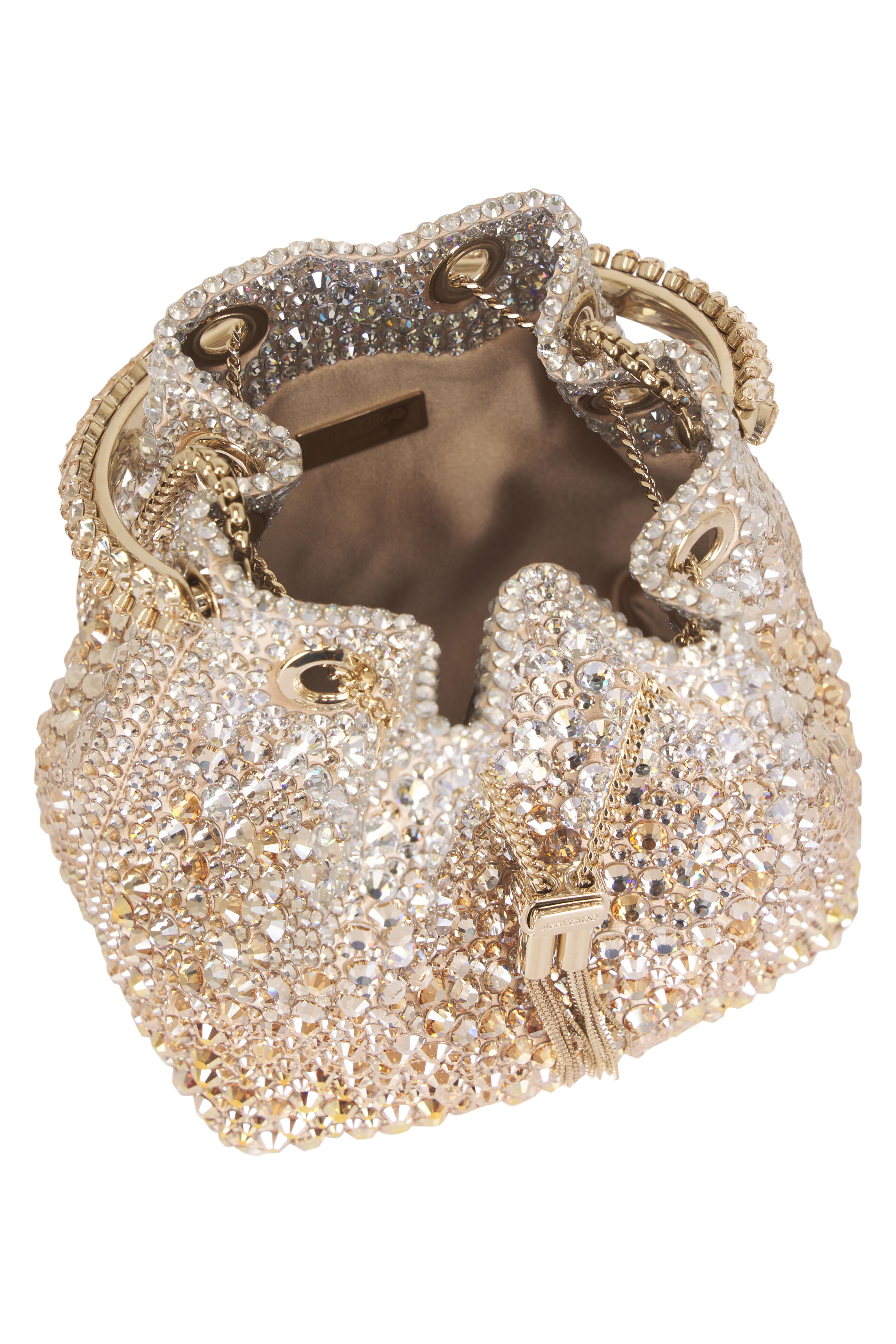 Jimmy Choo - Bon Bon Gold & Silver Embellished Top Handle Bag - view 6