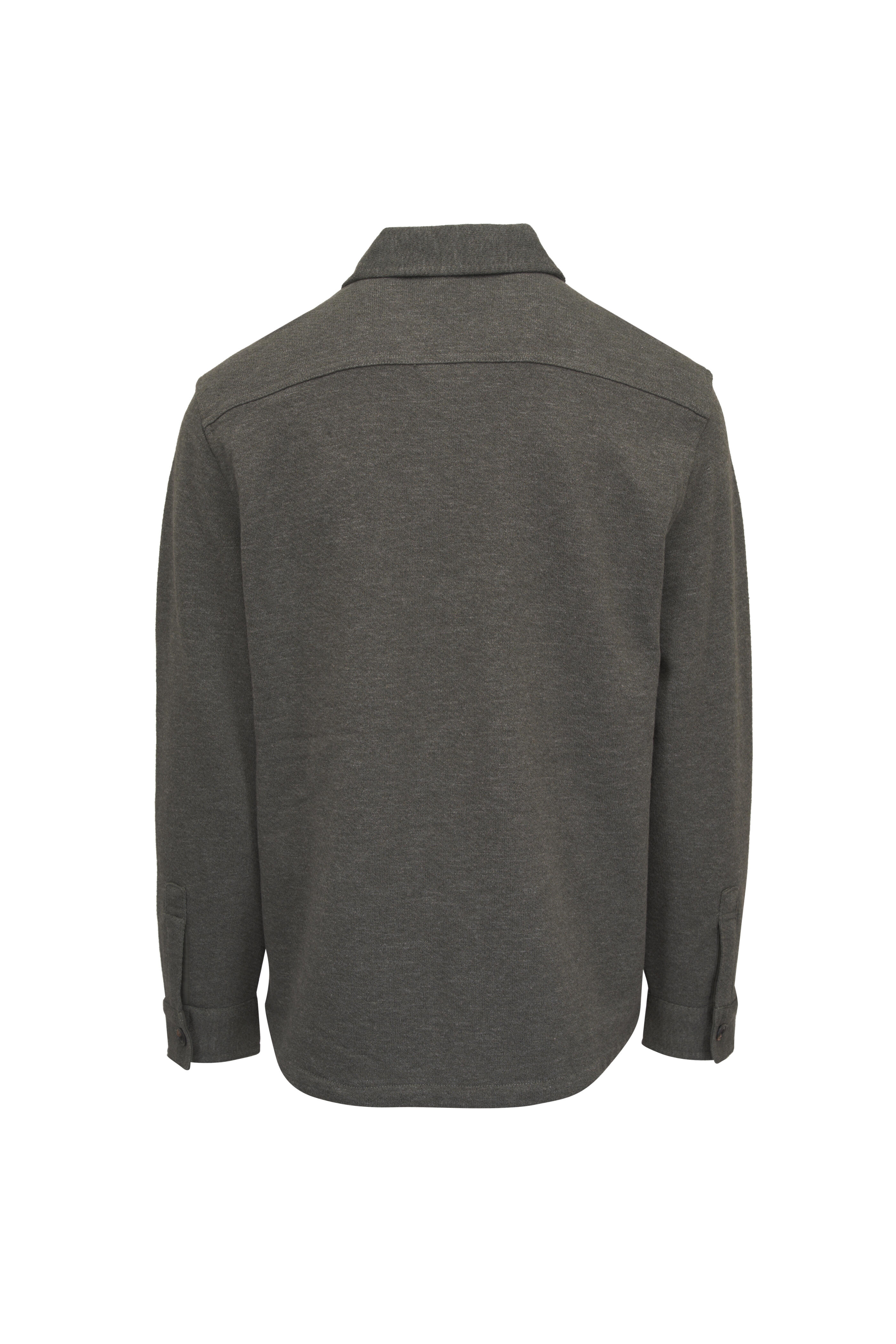 Faherty Brand - Inlet Knit CPO Olive Leaf Mélange Overshirt