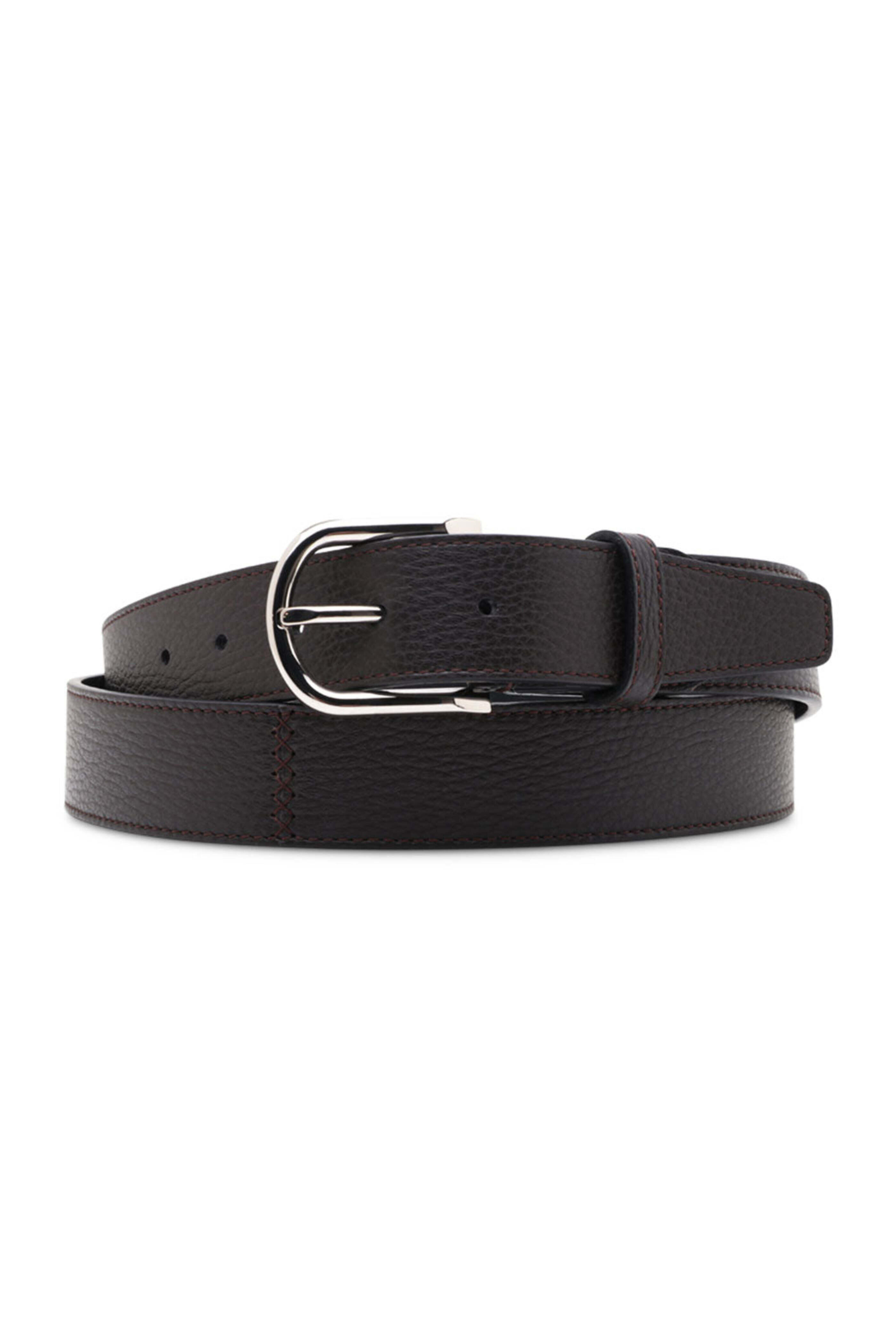 Brioni - Leather Belt in Coffee